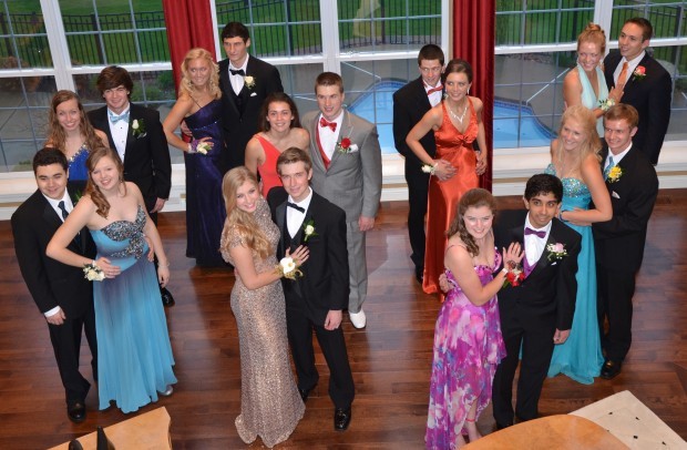 Lafayette High School prom group